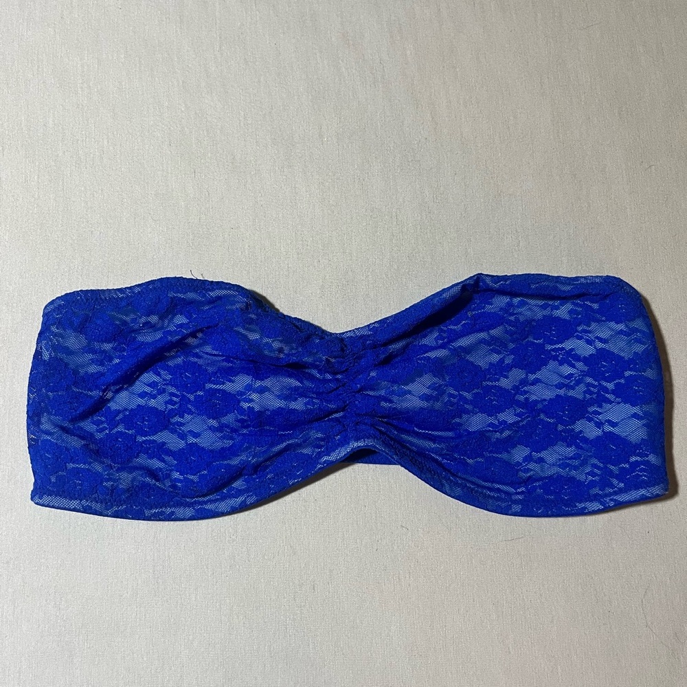 PINK Victoria's Secret Cobalt Lace Bandeau M